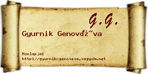 Gyurnik Genovéva névjegykártya